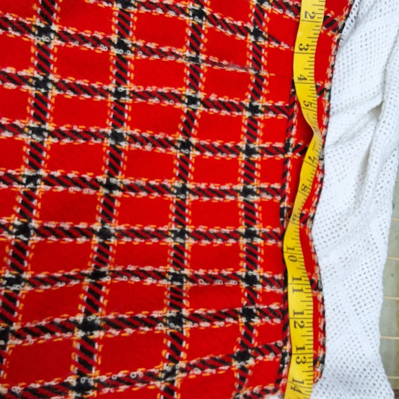 Evan Piccone red boucle vintage kick pleat skirt 8-12 - Picture 12 of 16